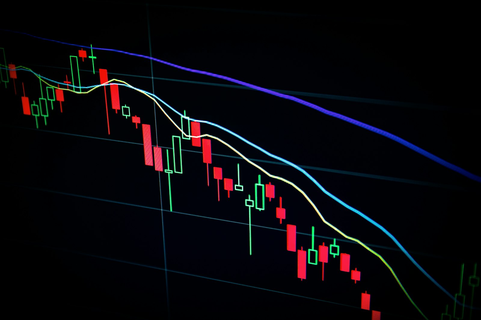 EdgePulse fintech trading platform website by Magma — candlestick charts on screen